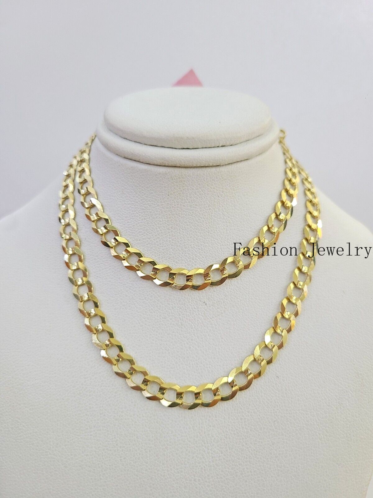 Real 14k Solid Cuban Curb Link Chain 6mm Necklace 20″ Real Yellow Gold
