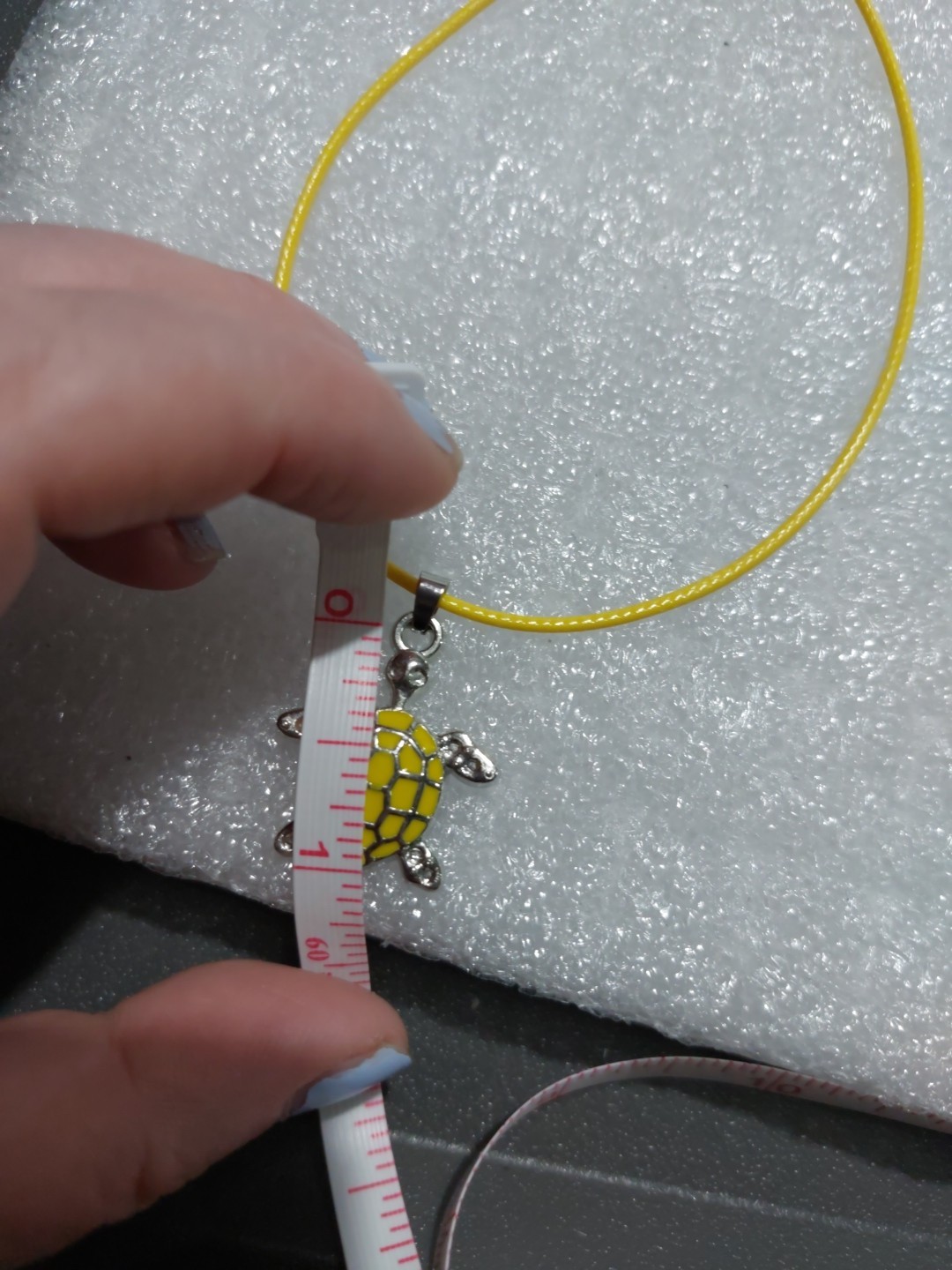 Yellow Cord Turtle Pendant Necklace (F147) New