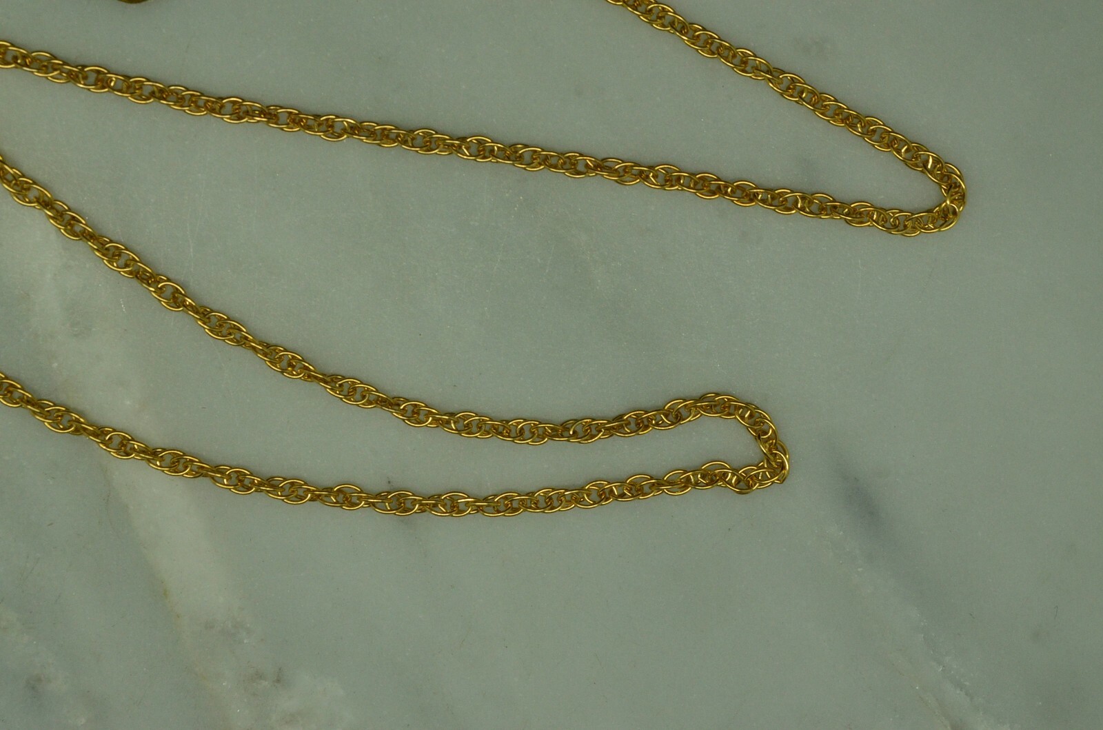 15″ YELLOW GOLD FILLED LOOSE ROPE CHAIN NECKLACE 2mm