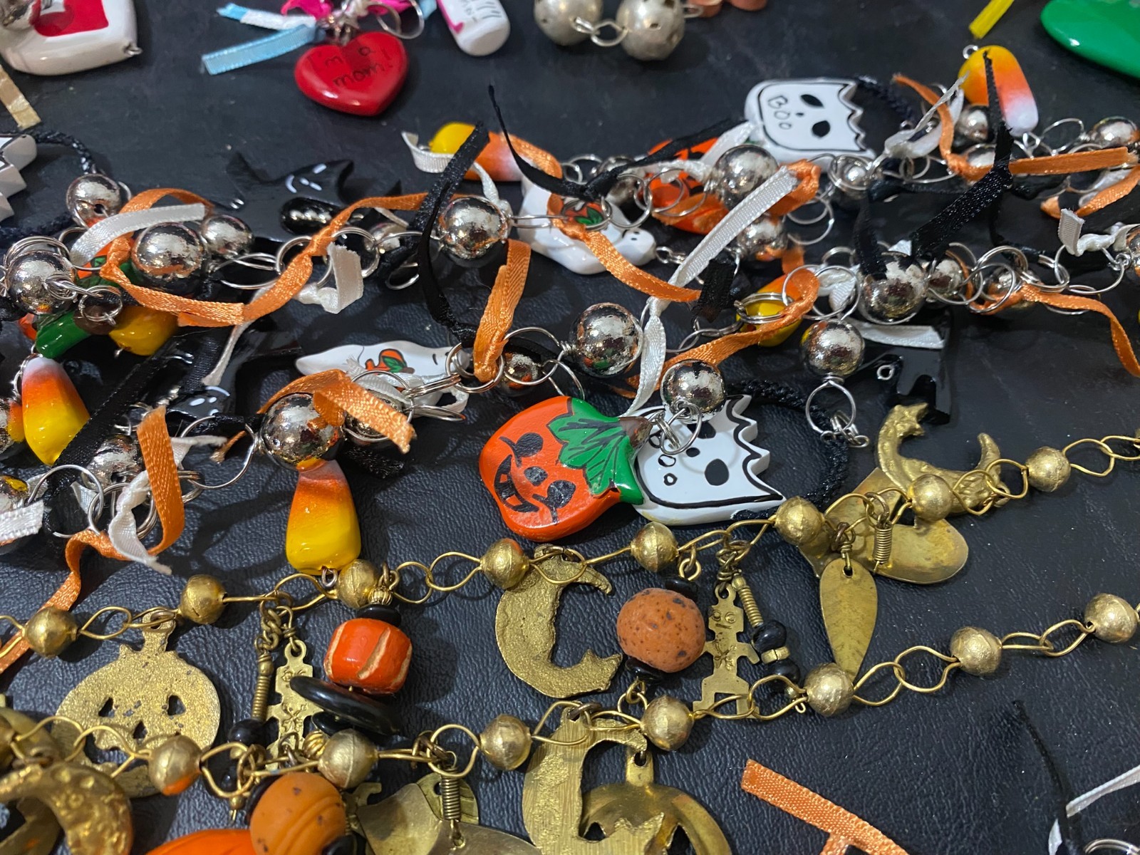 festive Necklace lot 30+ necklaces pendant chain charm many handmade holiday +
