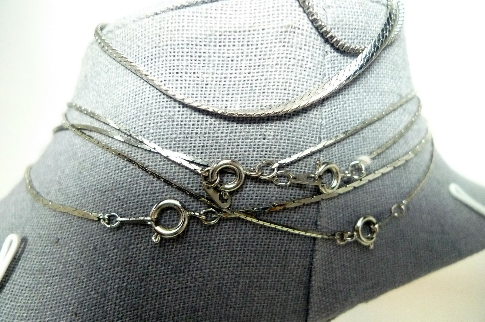 Estate Lot of 4 Silver KOREA Necklaces 2 Bracelets