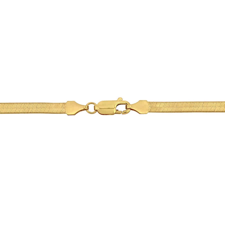 AMOUR 3.5mm Flex Herringbone Chain Necklace In 10K Yellow Gold, 16 In