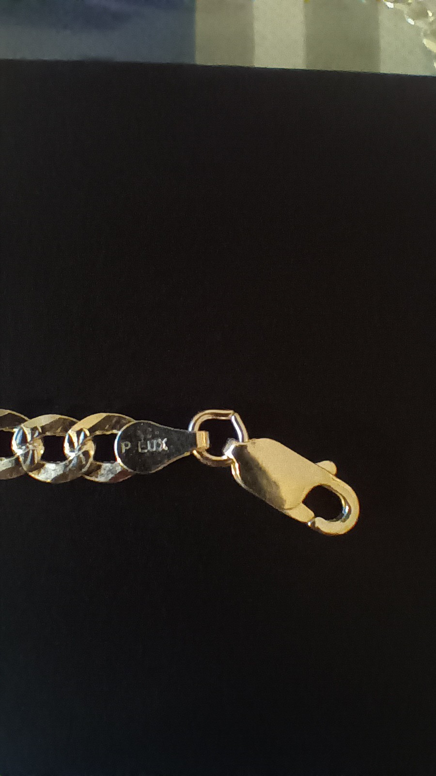 925 Sterling Silver P Lux Cuban Chain Necklace, Lobster Clasp ,diamond Cut