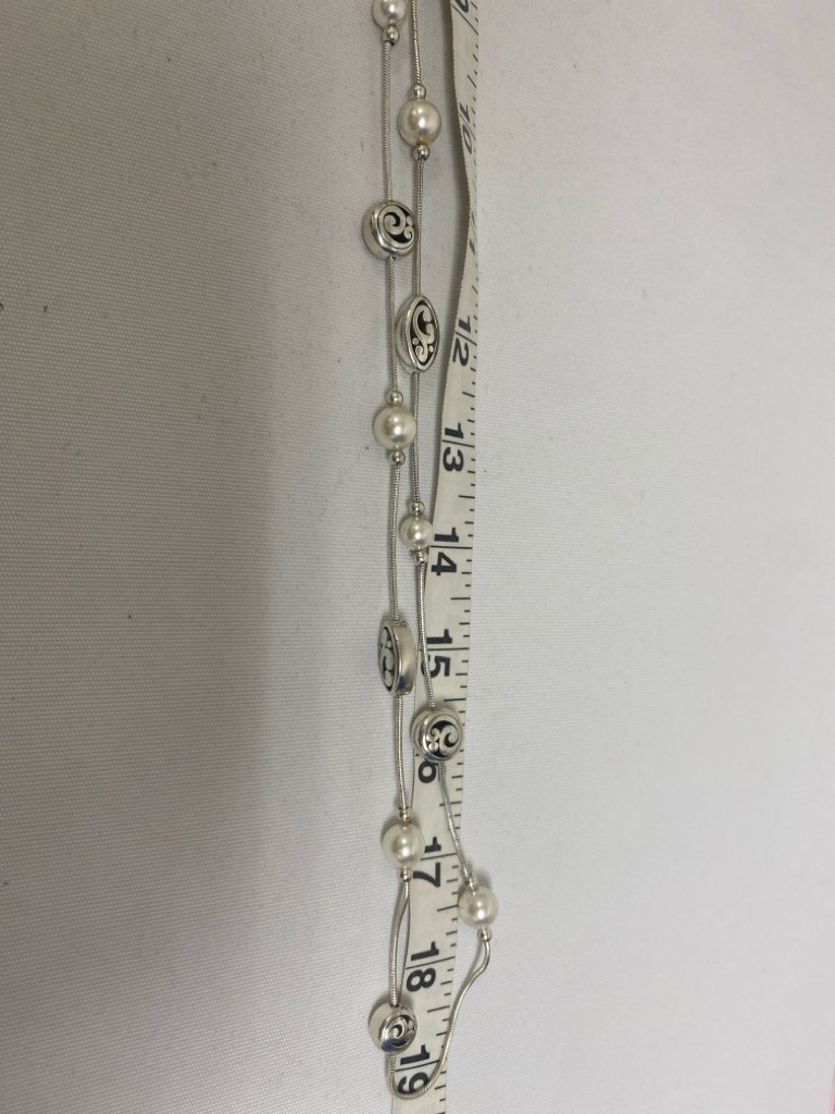 Brighton Silver Color Pearl Shapes Necklace