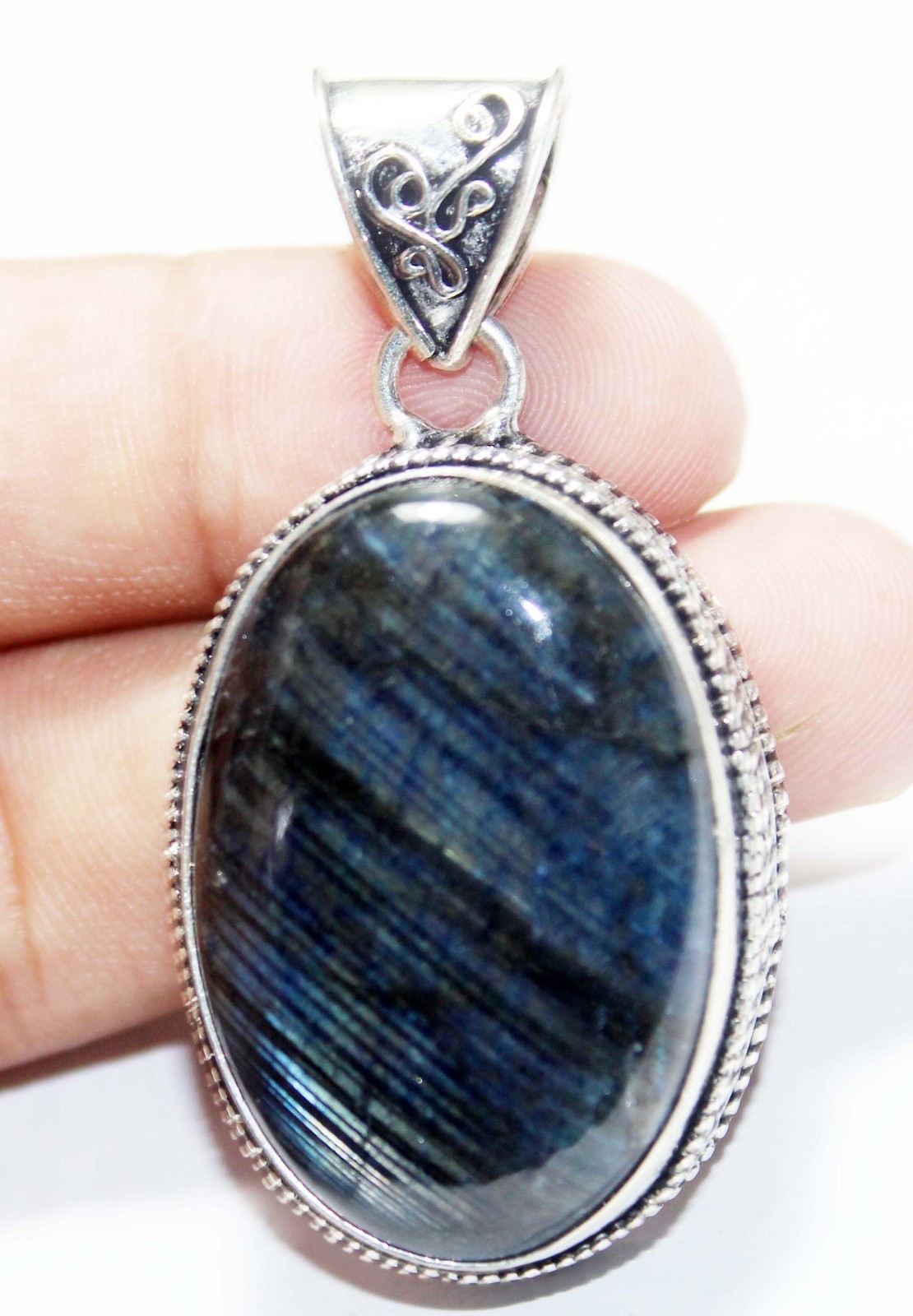 Labradorite Oval Shape Gemstone Handmade Pendant Jewelry Pendant Size 3 inches