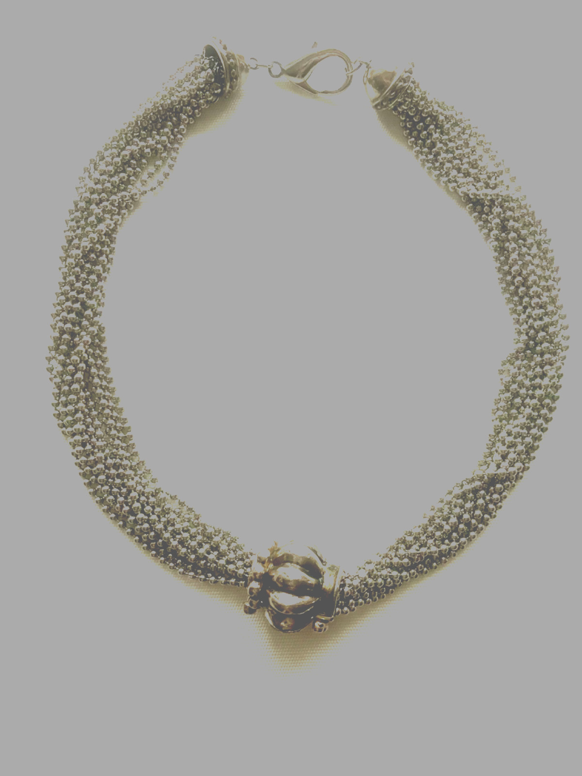 NECKLACE BOHO CHOKER Multi-strand Silver-colored Metal-beaded Chains