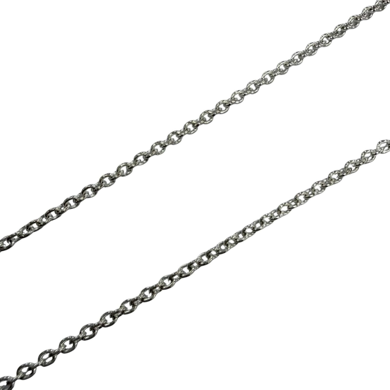 GUCCI Interlocking G Pendant Necklace AG925 Silver 11.0g with Box and Pouch