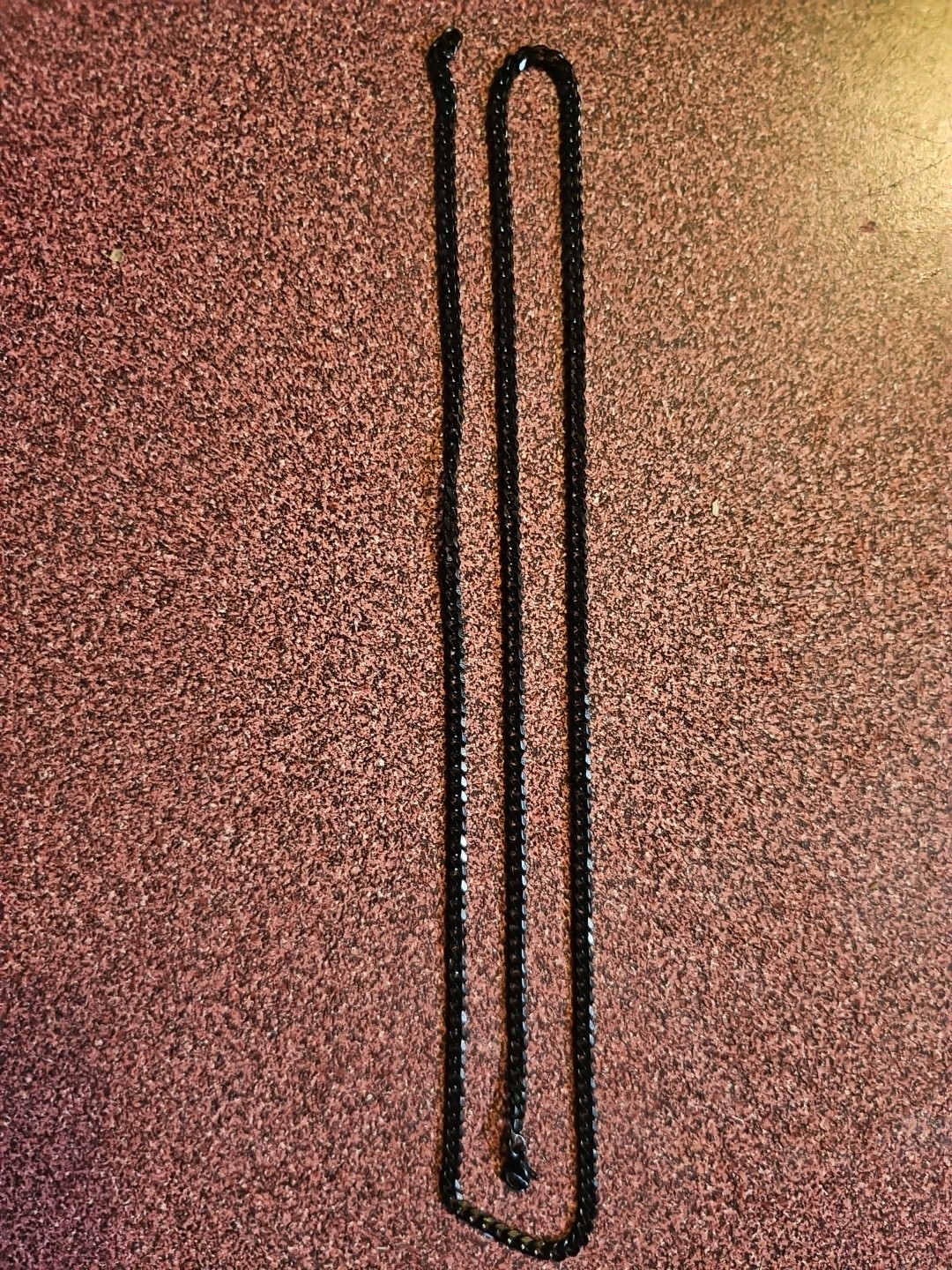 Mens 3.5mm X 26 Inches Black Cuban Chain Necklace