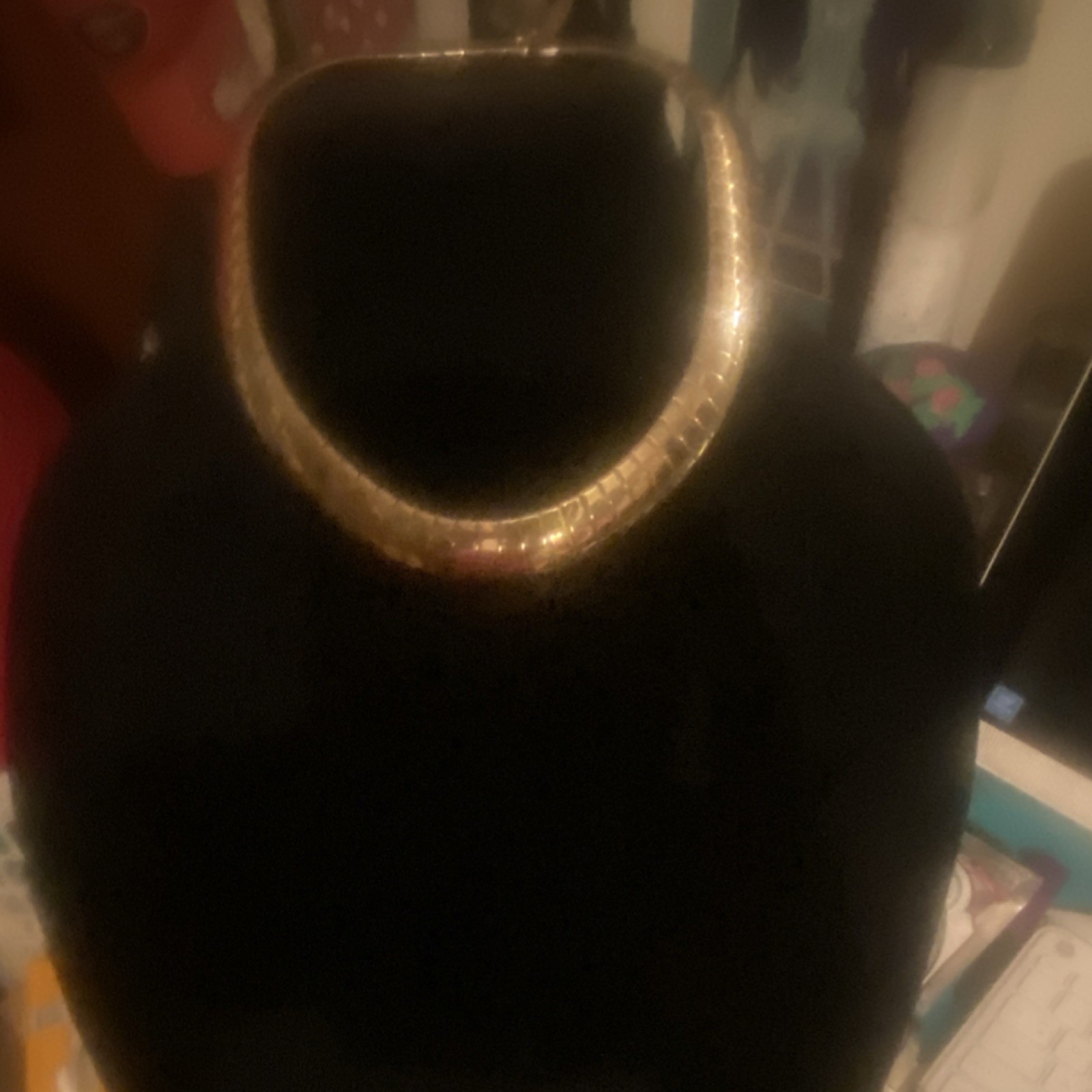 Gold Tone Collar Style Necklace Fashion Jewelry No Stone Undated Era 0 Gemstones