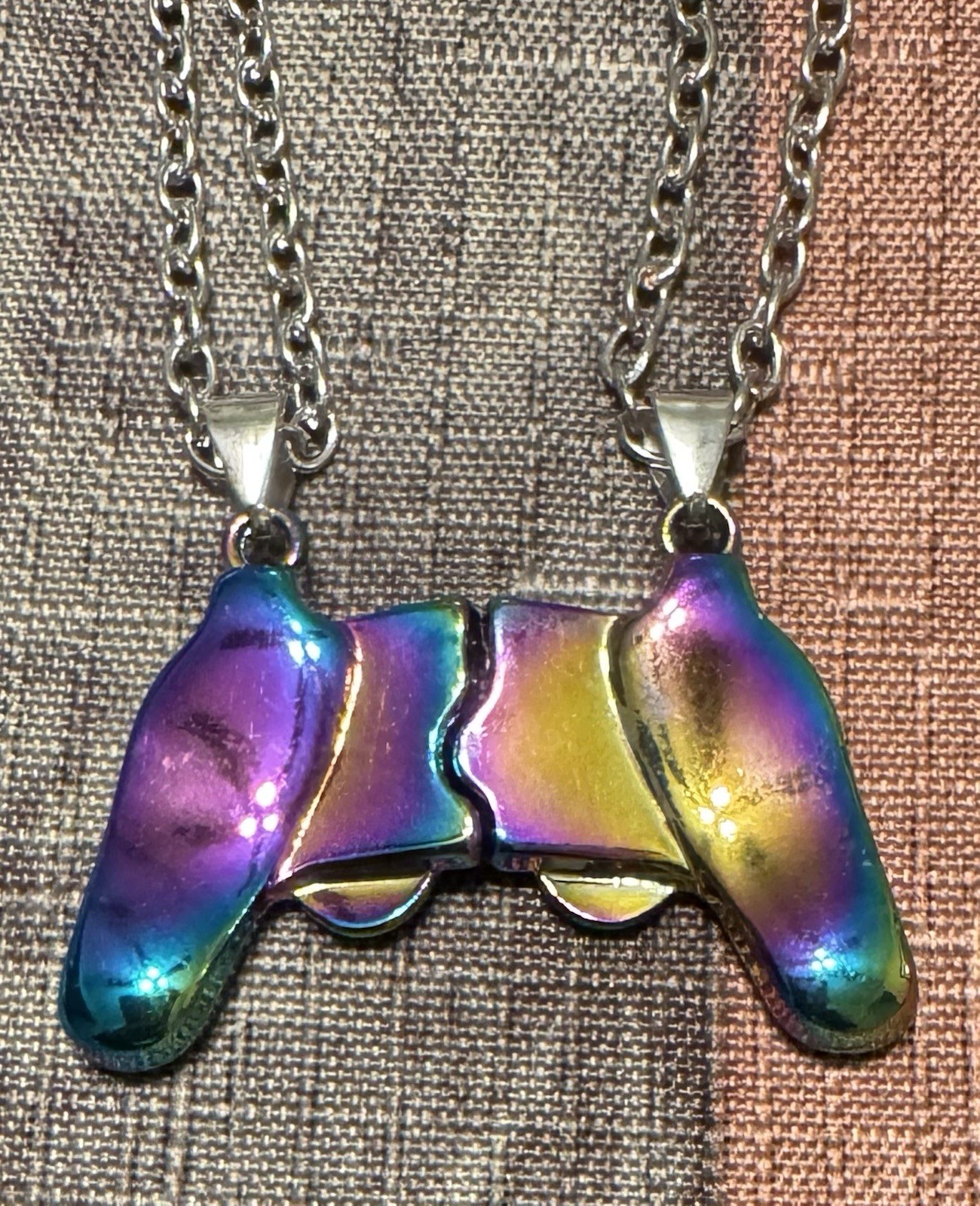 PlayStation Multi-Colored Game Controller Friendship Necklaces, New!