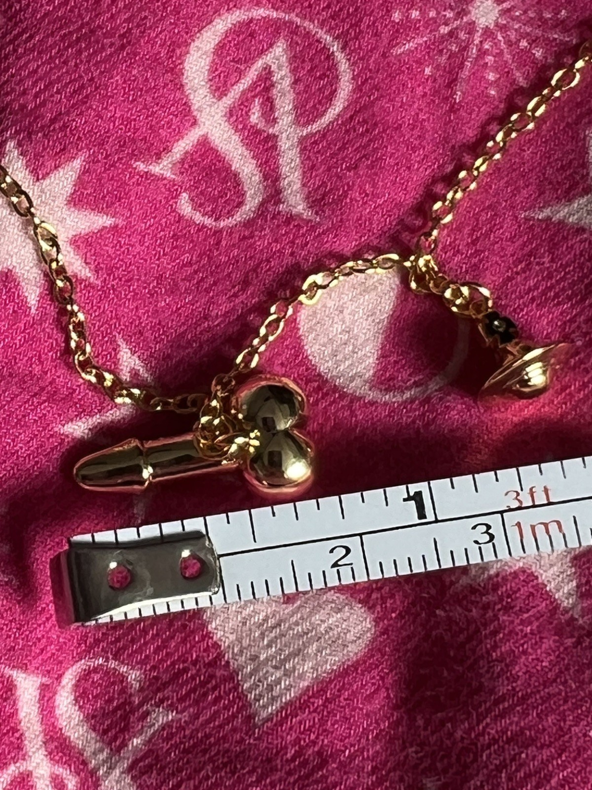 Vivienne Westwood tiny penis cock orb necklace 46 cm length