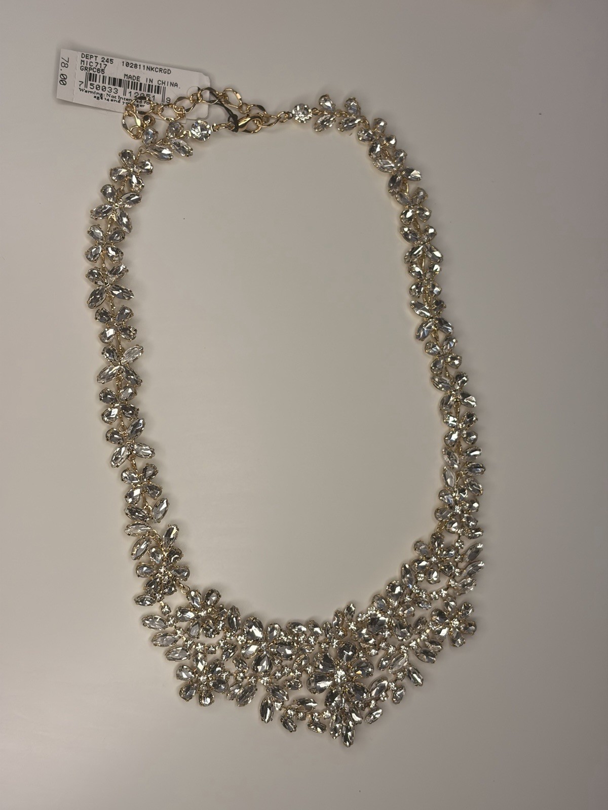 Cezanne | Floral Gold & Crystal necklace | Bridal Chic | Elegant Design | Gala