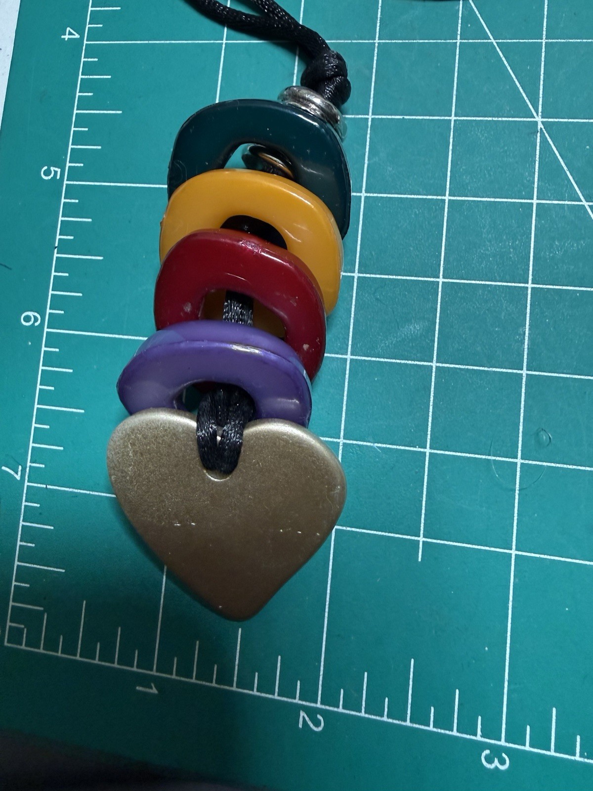 Multi Color Necklace With Gold Heart plus one more as shown