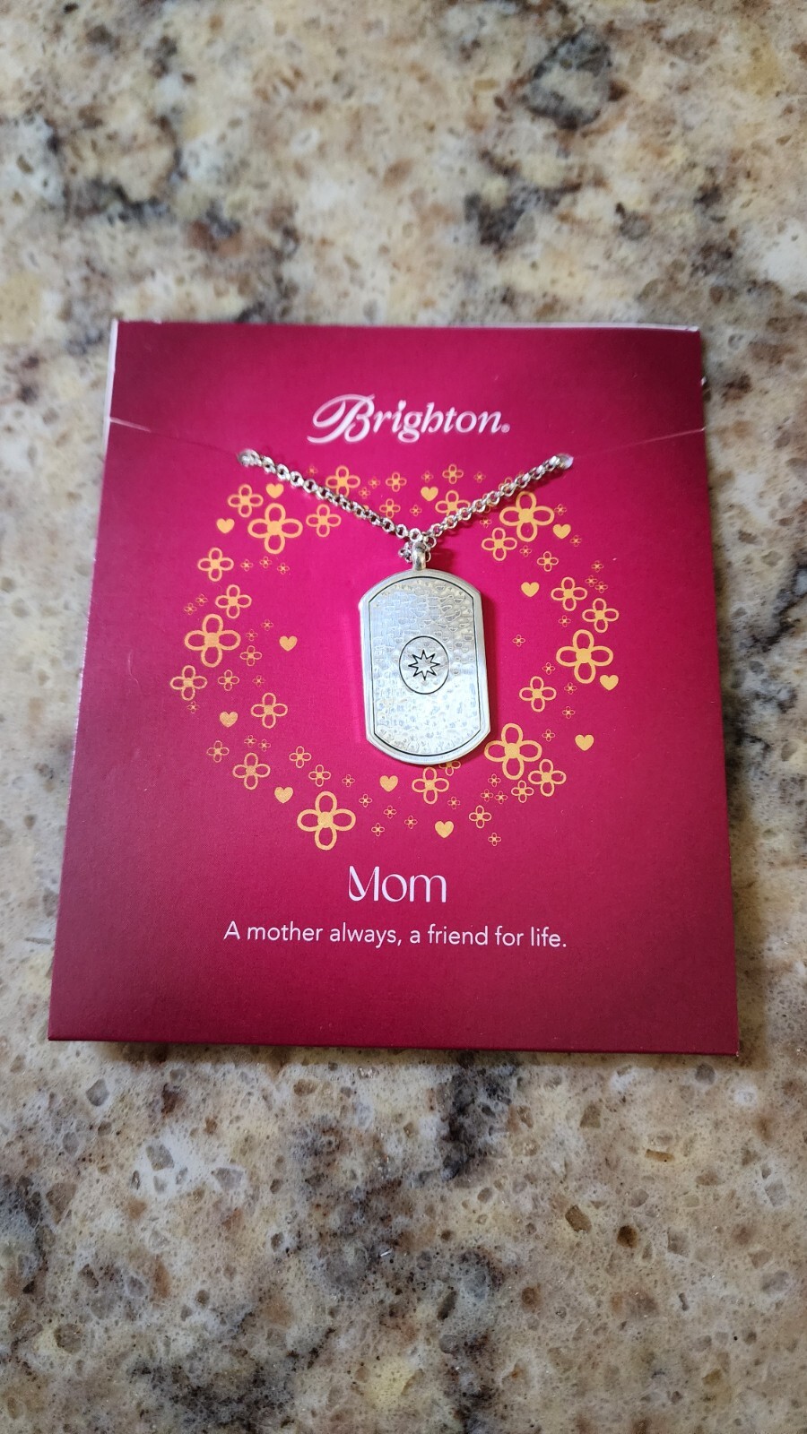 Brighton Best Eever Mom Pendant Reversabel Emblam Silver Tone NWT
