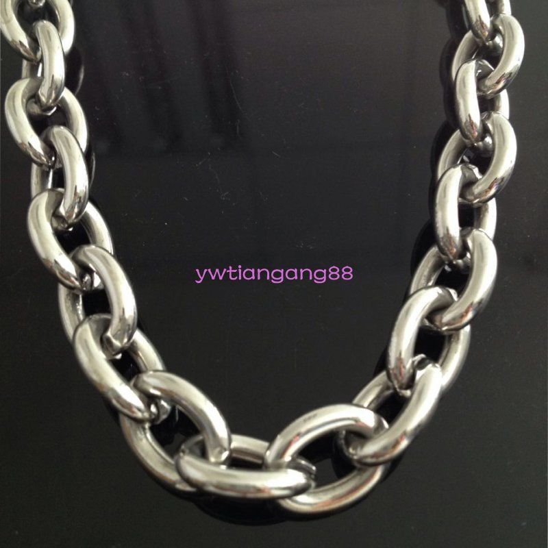 7″-40″ Heavy & Huge Mens 316L Stainless Steel Silver Big O Link Chain Necklace