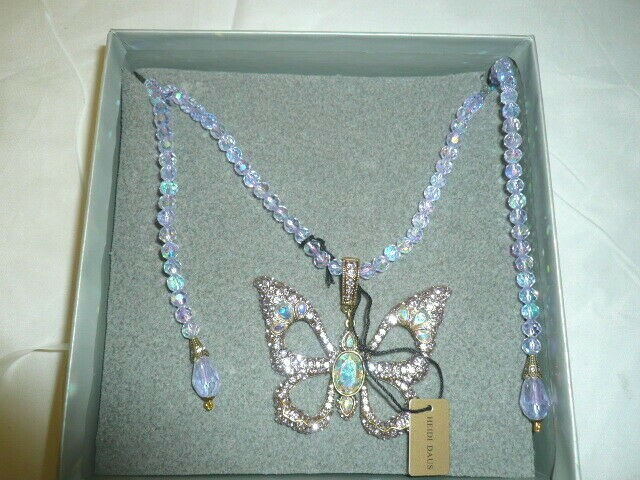 LOT of 5 Heidi Daus Monarch Magic Butterfly Enhancer Pendant Beaded Necklace