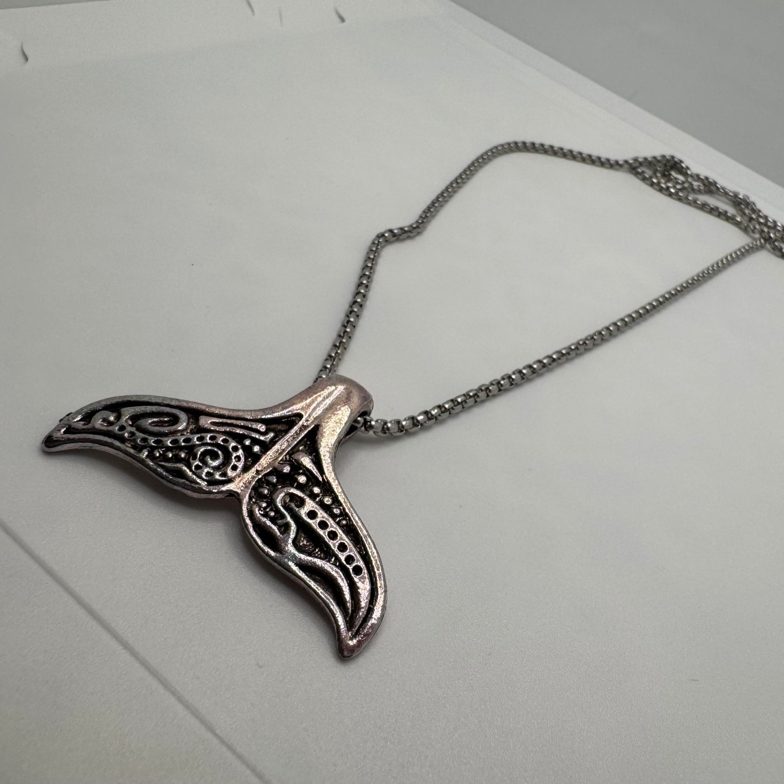 Whale Tail Pendant Necklace Ocean Jewelry for Women Beach Gift
