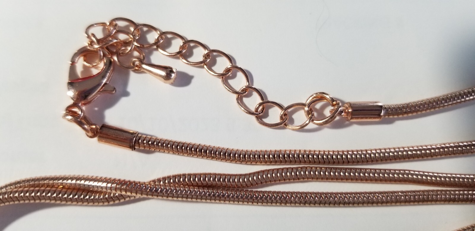 Stunning Rose Gold Tone 3.5in ELEPHANT Head Pendant Long Mesh Chain Necklace