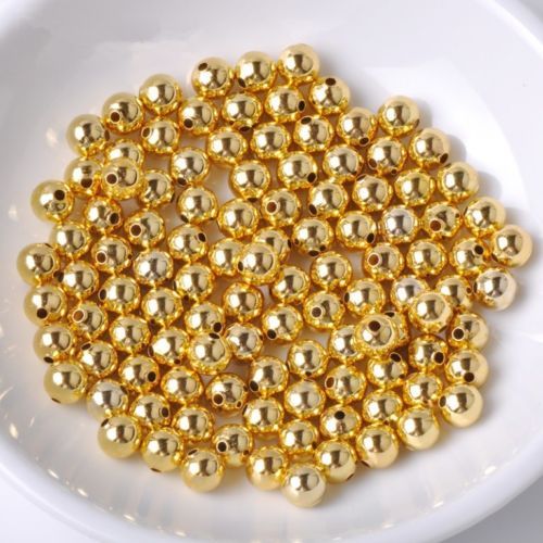 10PCS – HOT SALE Pure 14K Yellow Gold Beads / 3mm Lucky DIY Loose Beads Pendant