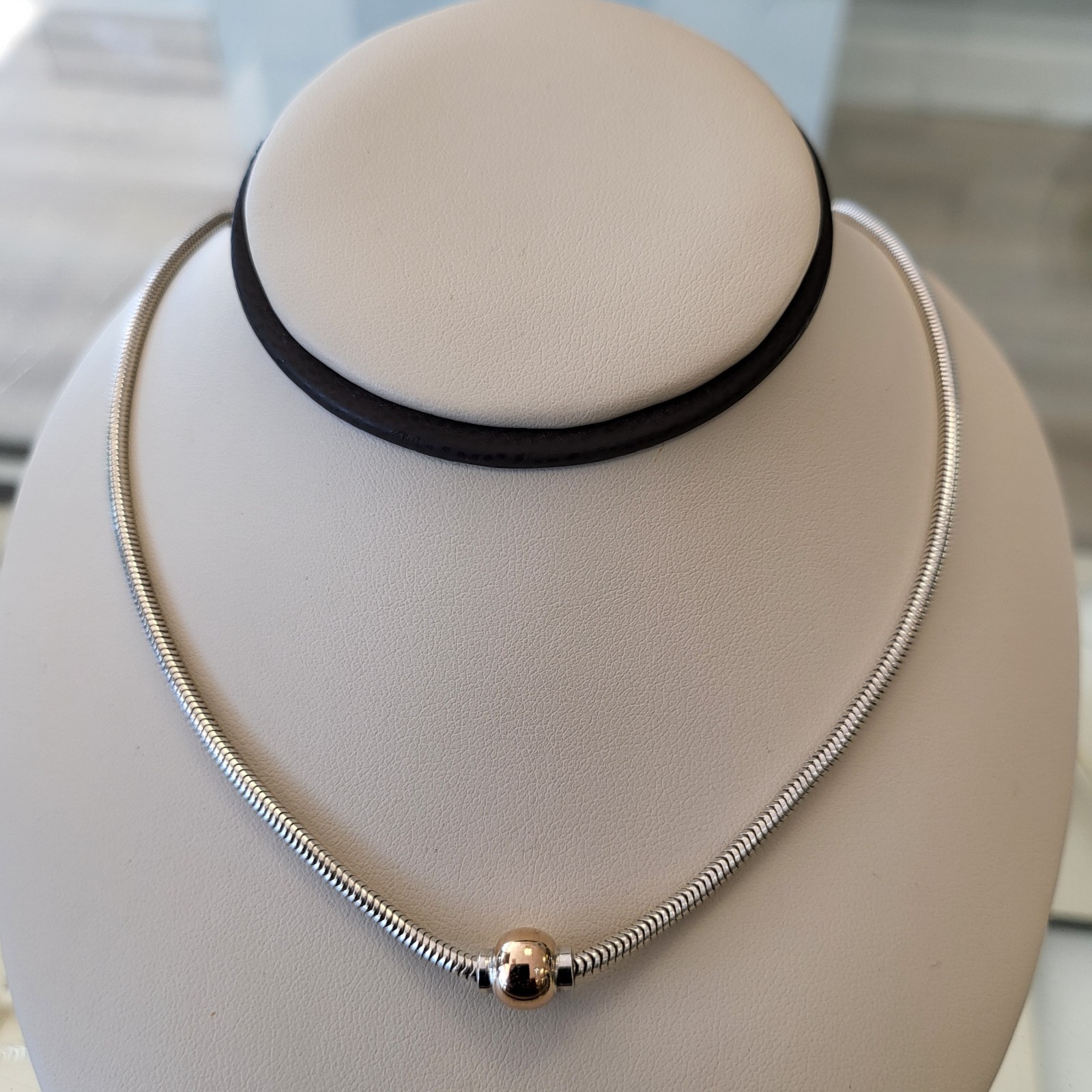 Cape Cod Necklace 14K Ball 925 sterling silver