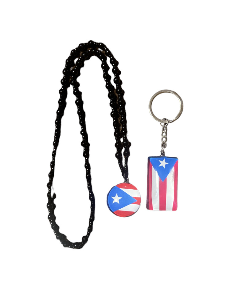 Unisex Women MenEthnic necklace and key chain with country flags
