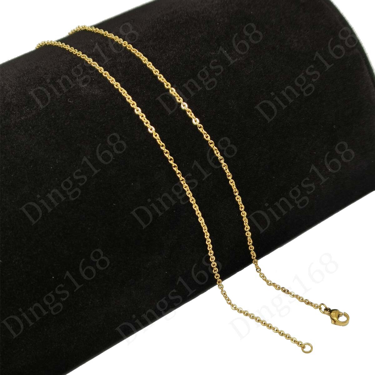 18K Yellow Gold Filled 1mm/2mm/2.4mm 16/18/20/22″ 24″ Cable Chain Necklace L146G