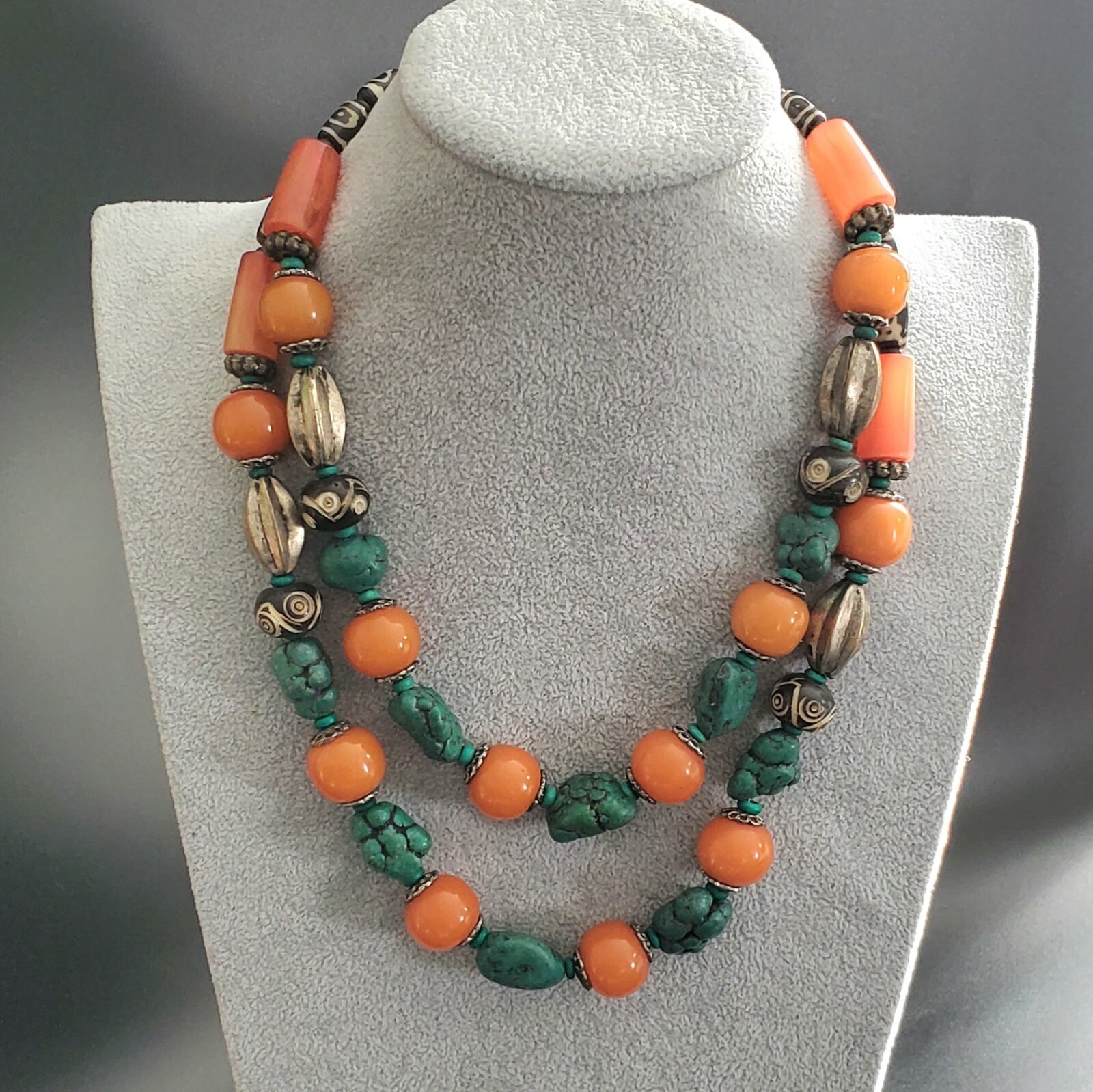 NWT Bohemian Boho Lot of 2 Necklaces 19 to 22 in. World Market Exclusive India