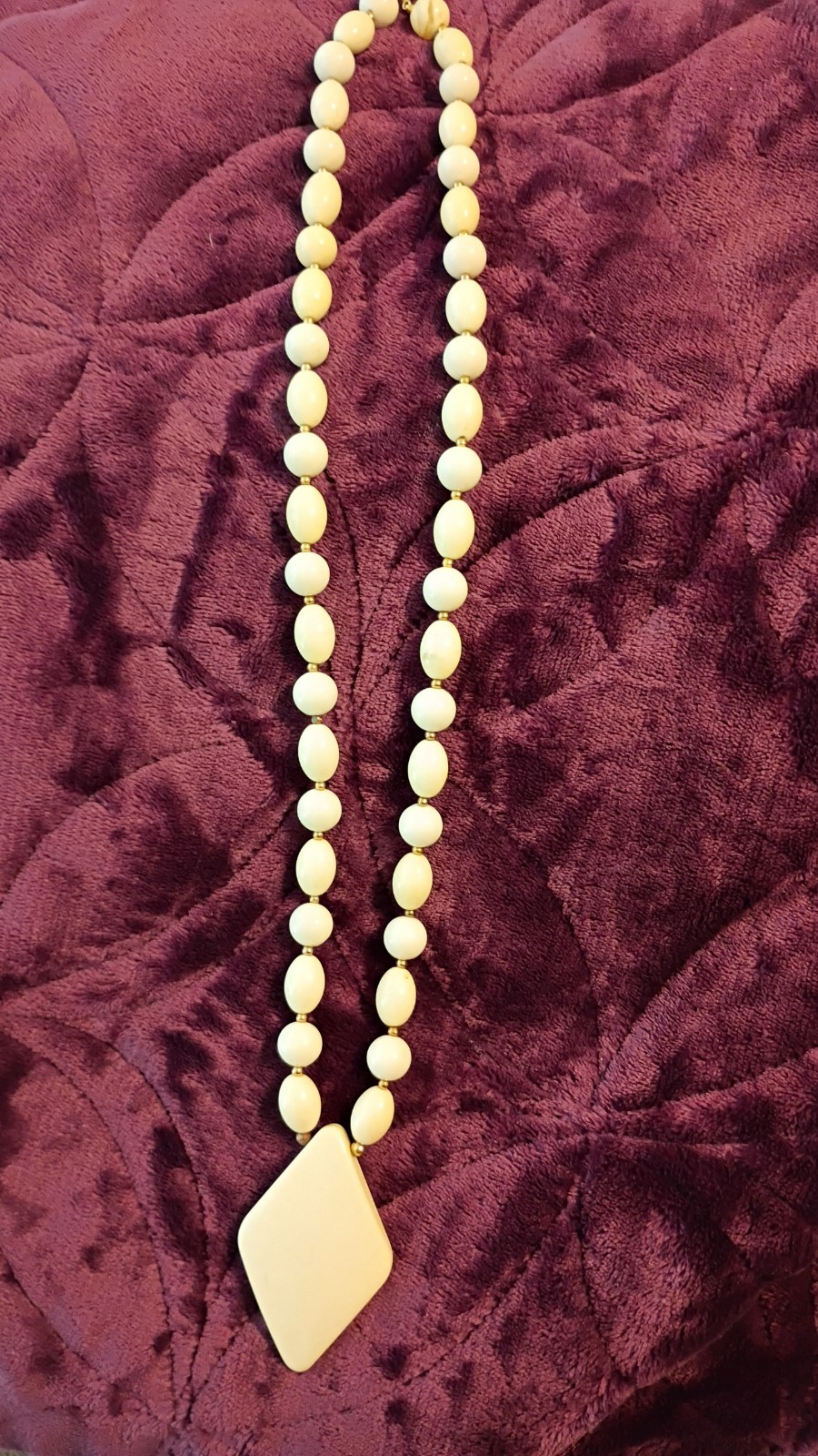 Long Casual Cream Necklace For Women