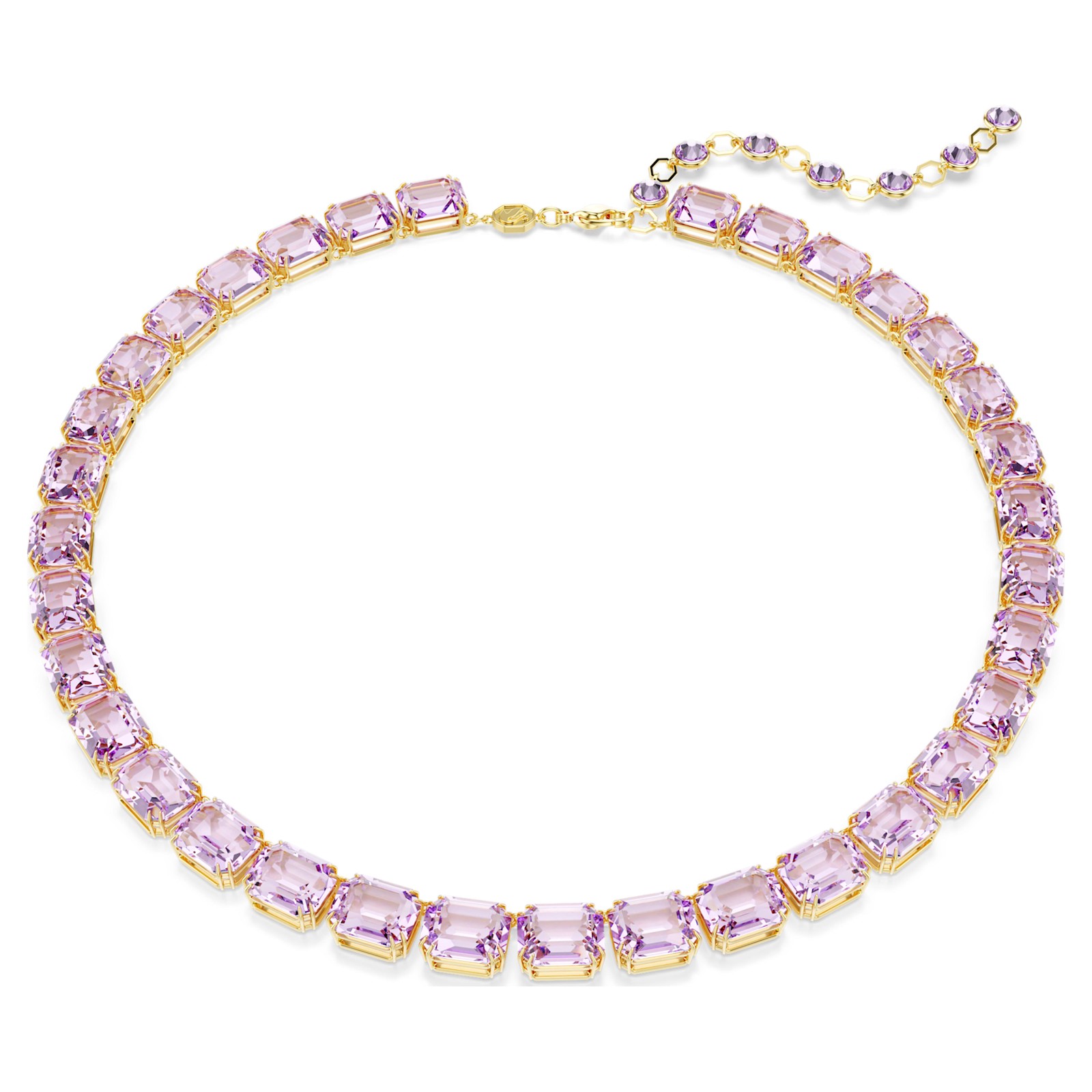 Swarovski Millenia Necklace, Octagon Cut, Purple, Gold-Tone Plated 5705754