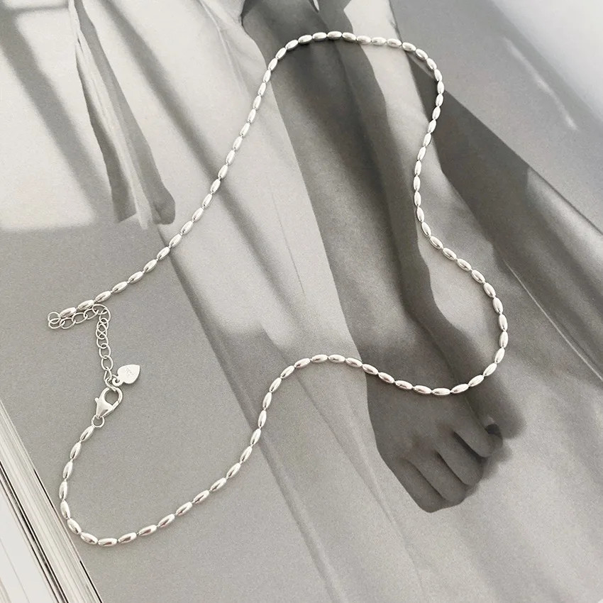 S925 Sterling Silver Necklaces For Women Simple Chain Fashion Minimalist Pendant