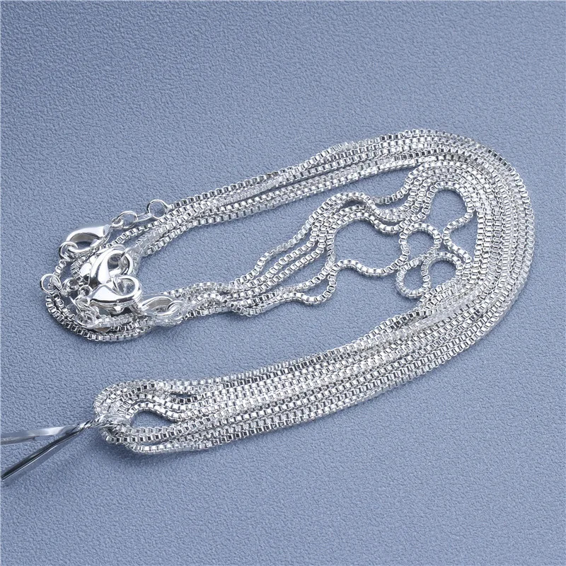 925 Sterling Silver Necklace Rolo Figaro Chain 16-30 Inch Women Jewelry