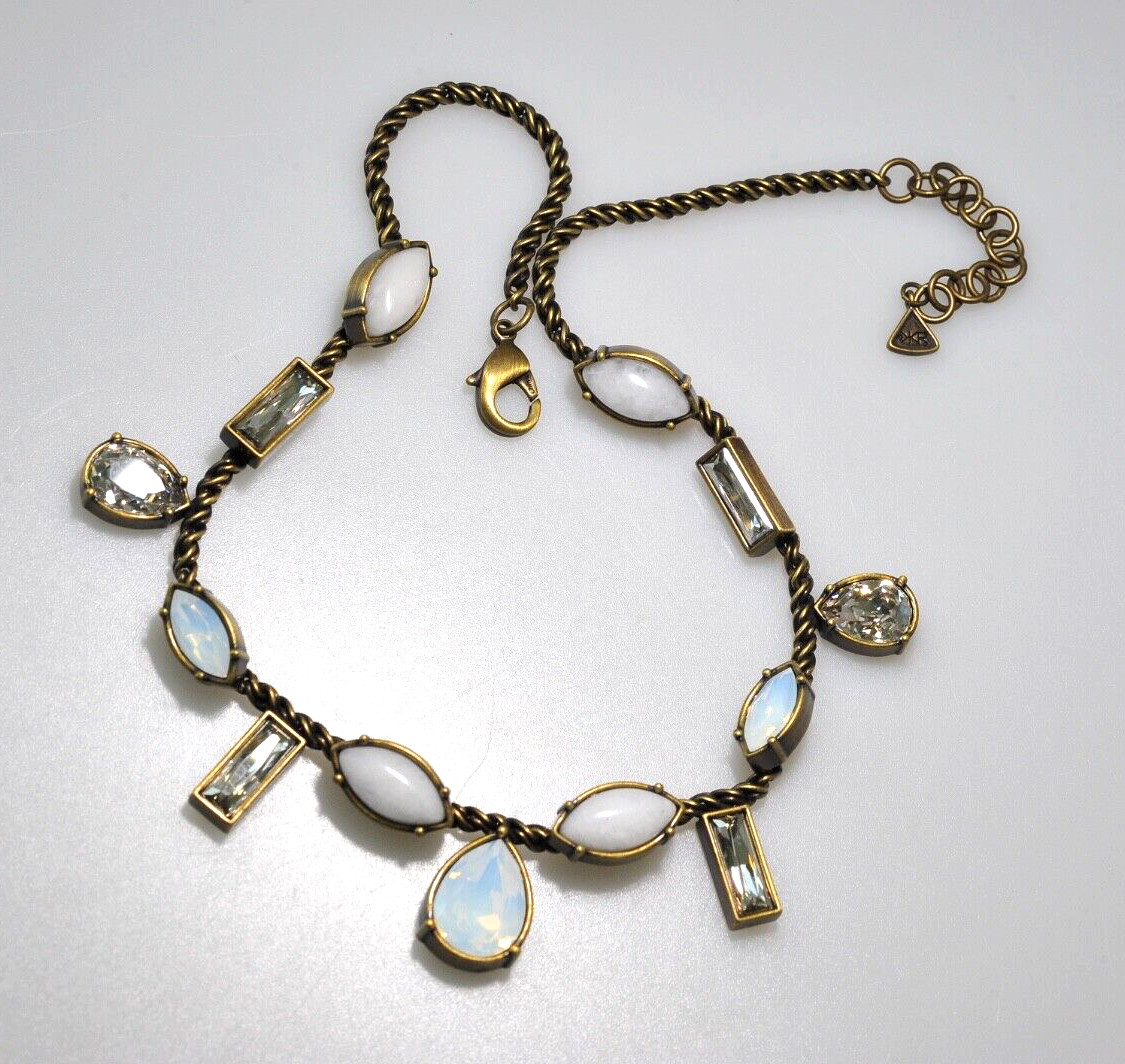 SILPADA KR Necklace signed rhinestone chunky twist chain statement AT14