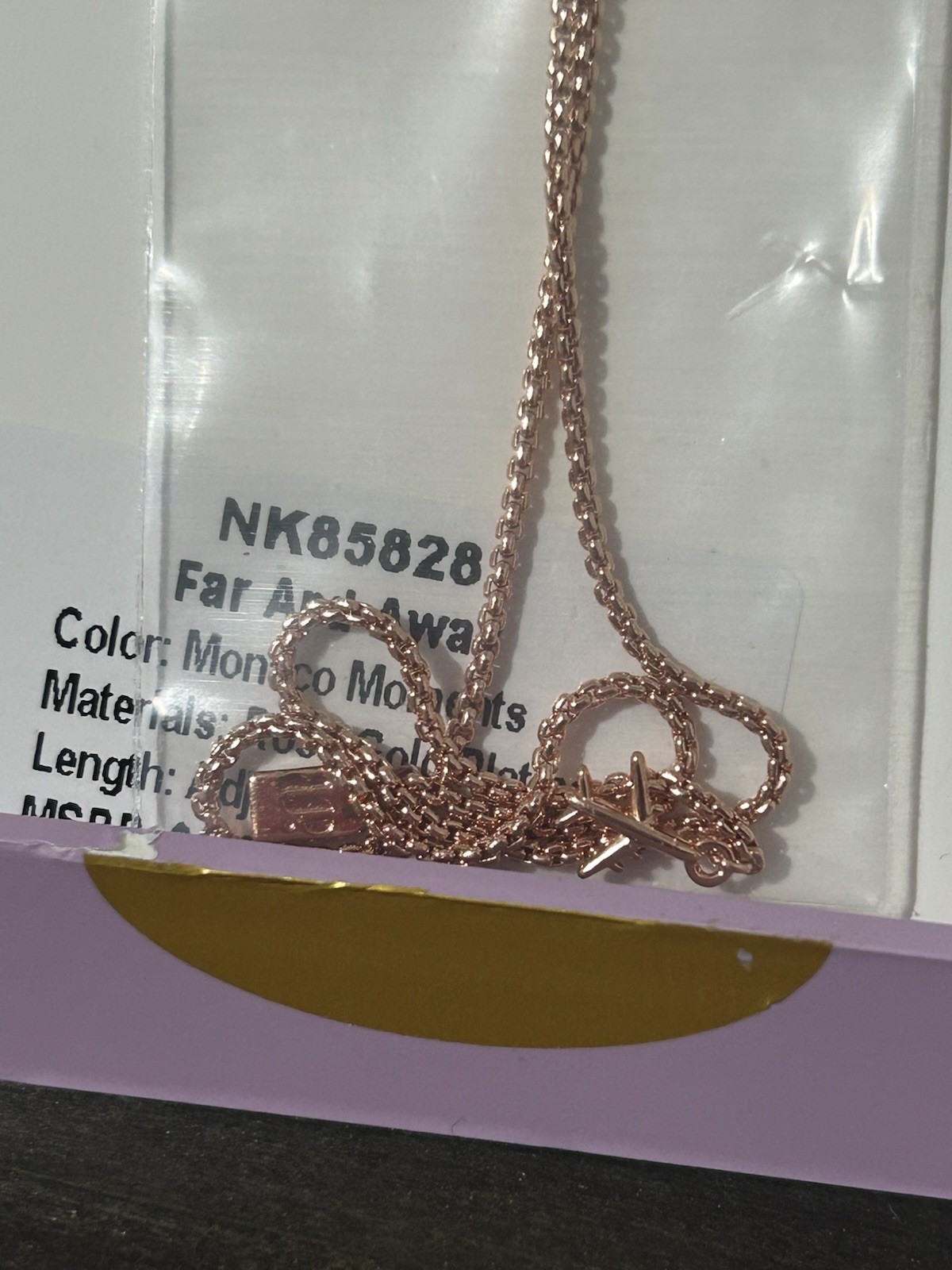 BP Summer Jewel Candy Monaco Moments Far And Away Rose Gold Plated Necklace