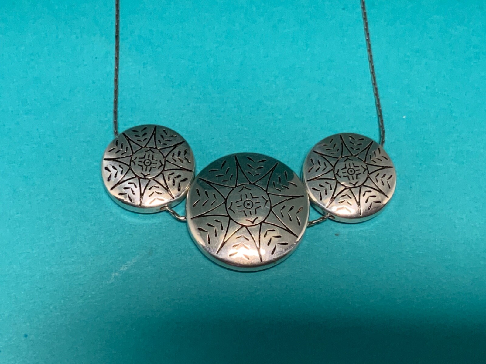 🌸 BRIGHTON Necklace Silver Round Triple Disc “Marrakesh” 16-18” (N26)NWT🌸