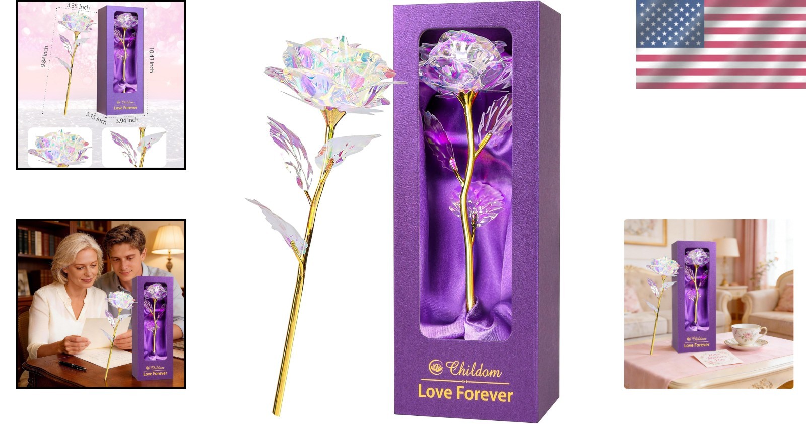 Everlasting Rainbow Rose Gift Box – Perfect for Mother’s Day & Special Occasions