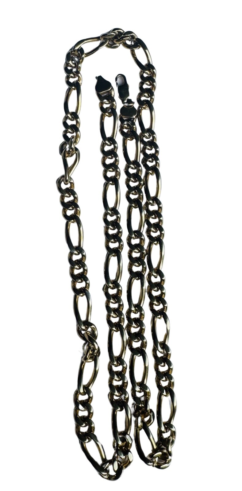 Lot Of Two (2) Stainless Steel Gold Tone Chains 29” & 22” Stamped And Weighed