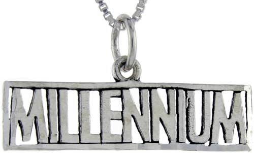 Sterling Silver Millennium Talking Pendant 1 inch wide