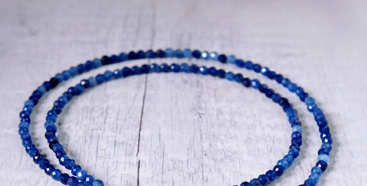 Kyanite Choker Minimalist Necklace Natural Kyanite Stone Dainty Choker Healing
