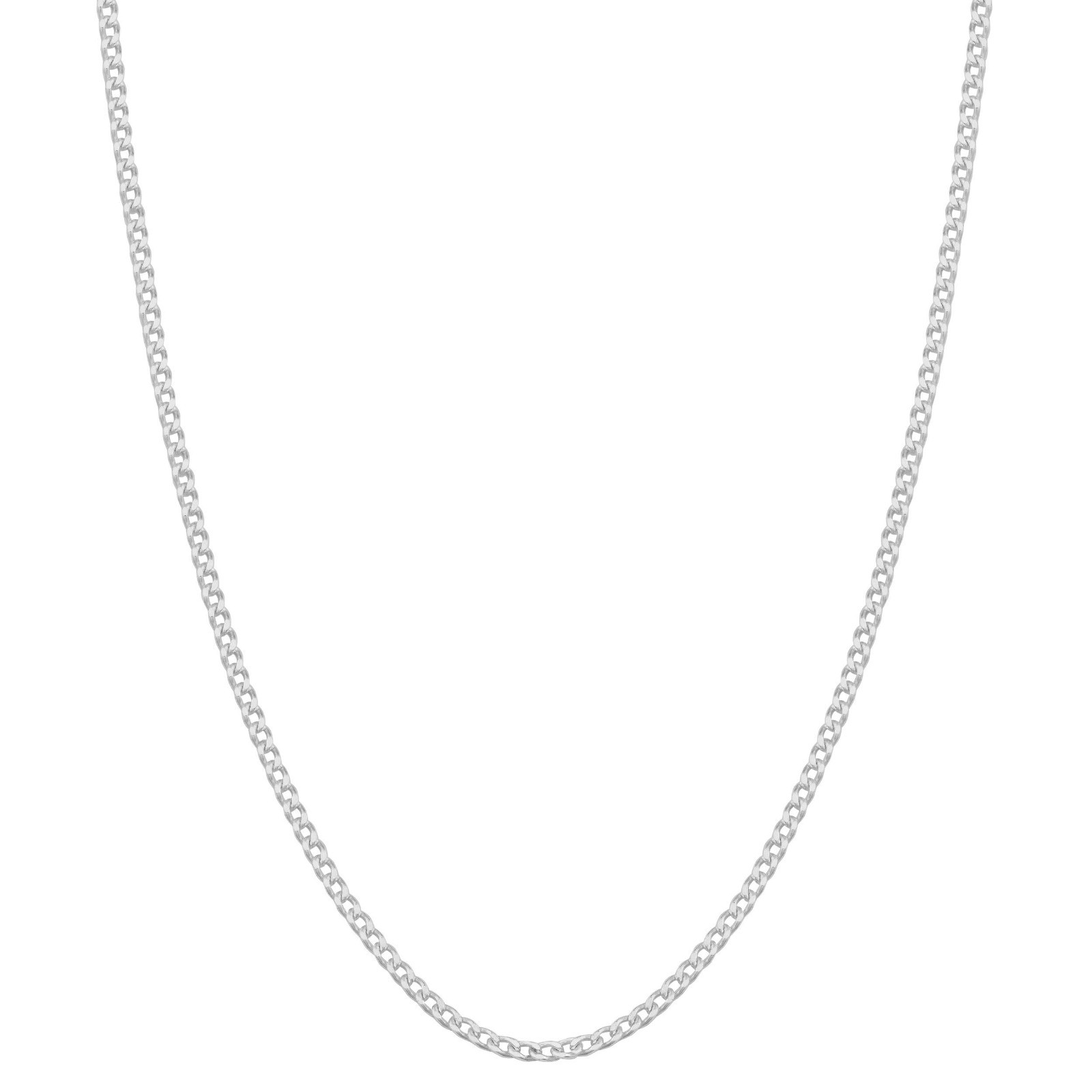 925 Solid Sterling Silver Curb Cuban Men’s Women’s 2MM Chain Necklace 925 Italy