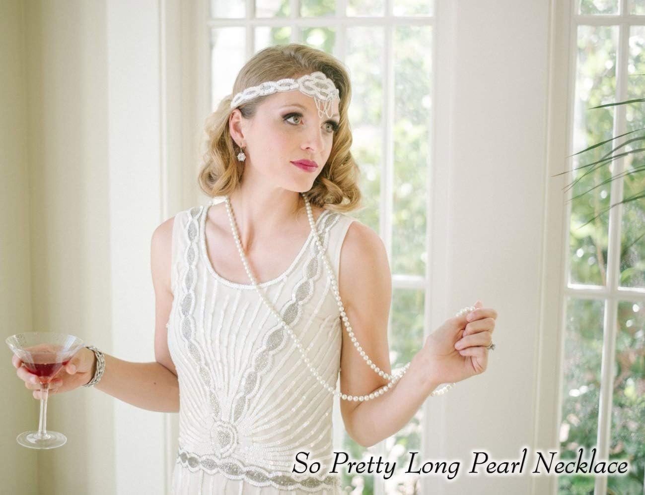Classic Long Strand Faux Pearl Necklace – Perfect Gift for Special Occasions