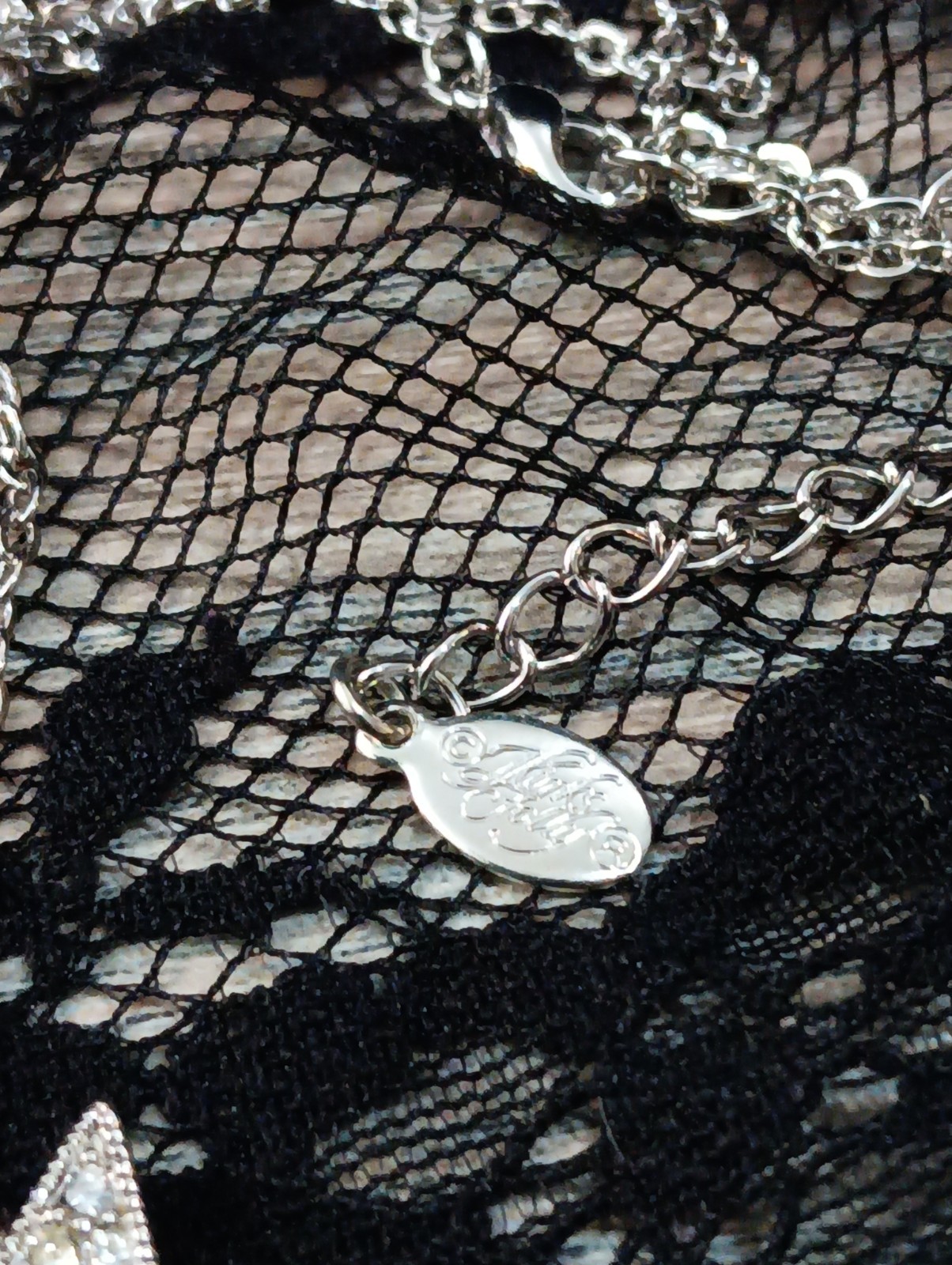 NEW KIRKS FOLLY LUCKY STAR NECKLACE 14″ SILVERTONE SIGNED PENDANT