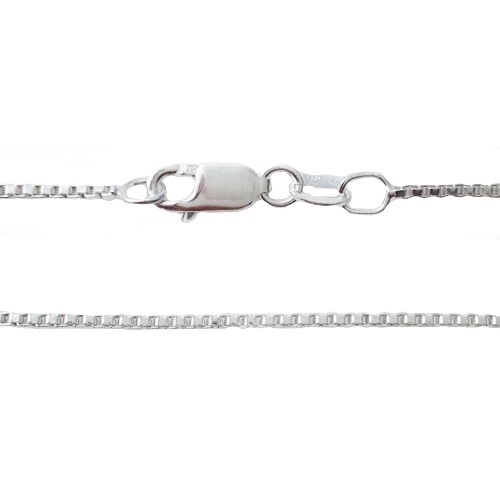 925 Sterling Silver BOX Chain Necklace 0.7 mm 16 18 20 24 Inches