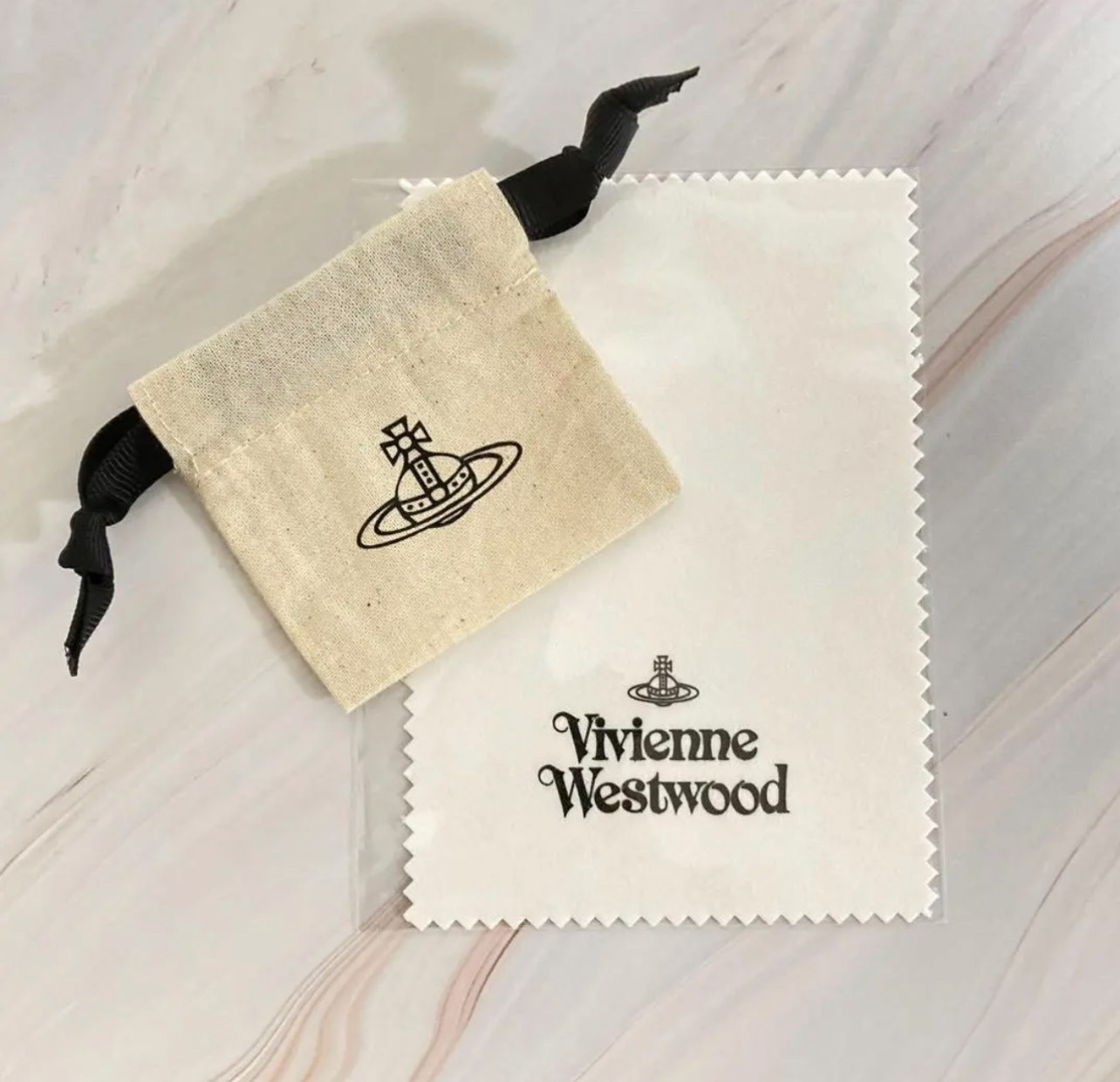 Vivienne Westwood Necklace Shooting Star Orb Light Blue 46cm w/drawstring NO BOX