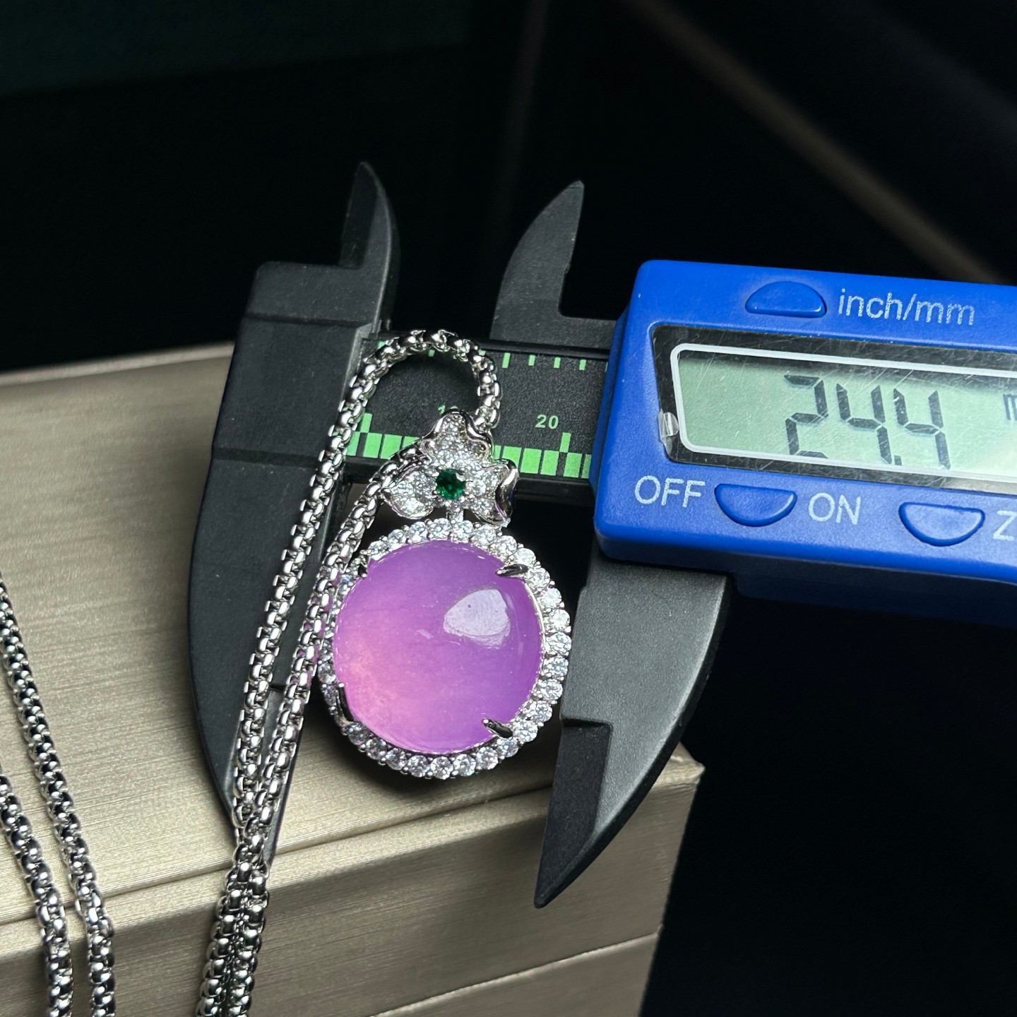 Real Natural Ice Purple Myanmar Jade Jadeite amulet Pendant&Necklace