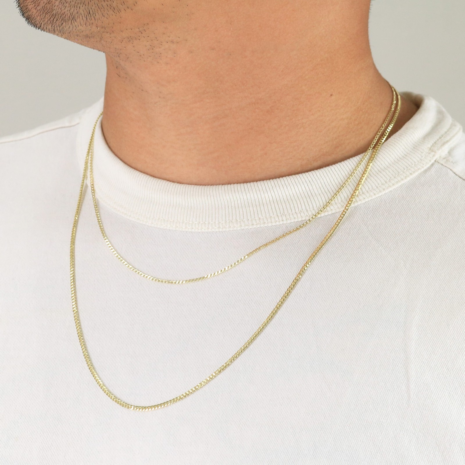 14K Yellow Gold Solid 1.5mm-12mm Cuban Curb Chain Link Pendant Necklace 16″- 30″