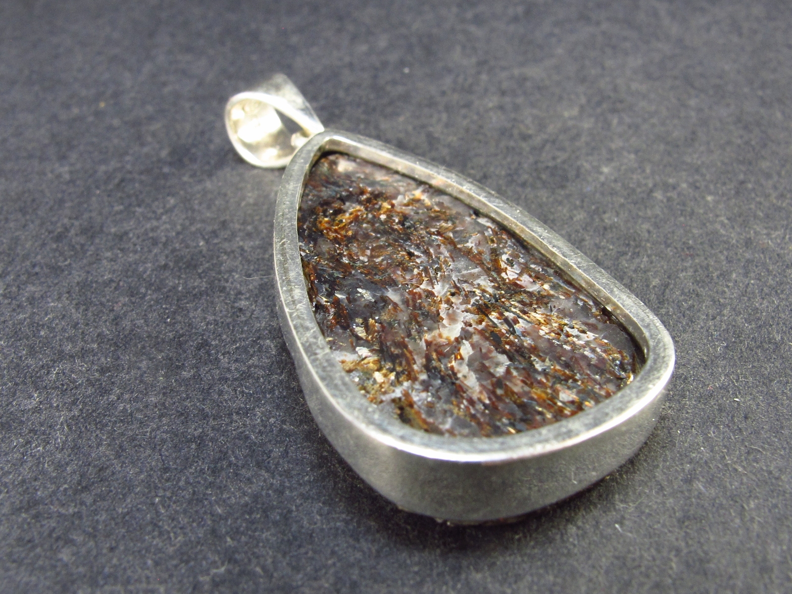 Astrophylite Astrophyllite Silver Pendant From Russia – 1.8″ – 9.8 Grams