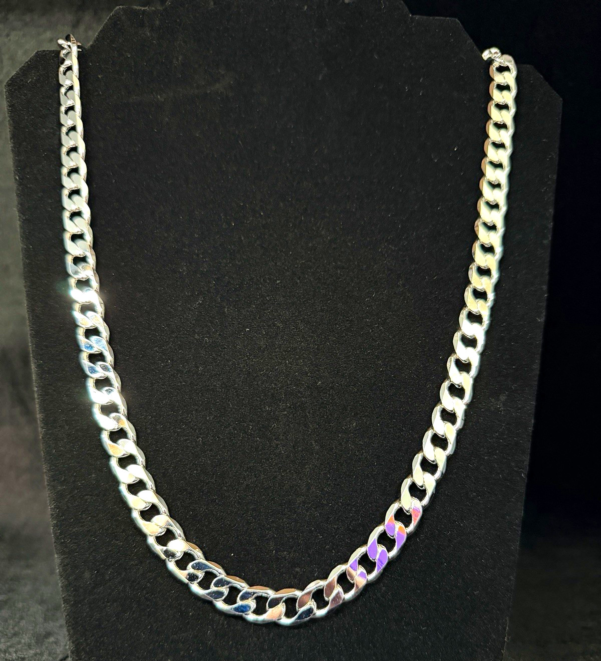 925 Stamped Silver Cuban 30in 9.5 MM Necklace 79.3g Outstanding piece Brand NEW