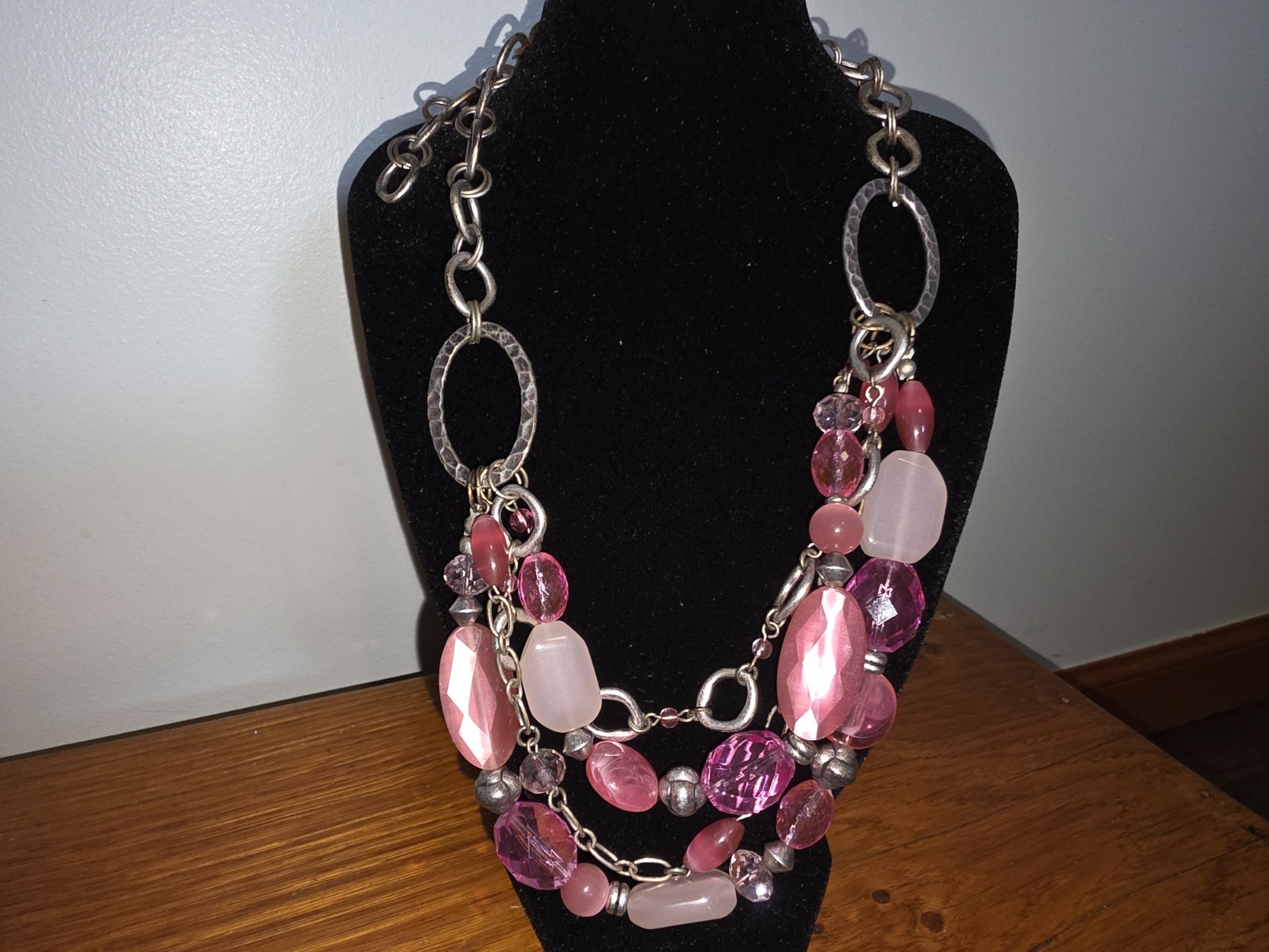 Premier Designs “Perfectly Pink” Necklace & Bracelet + Bonus Charm Bracelet