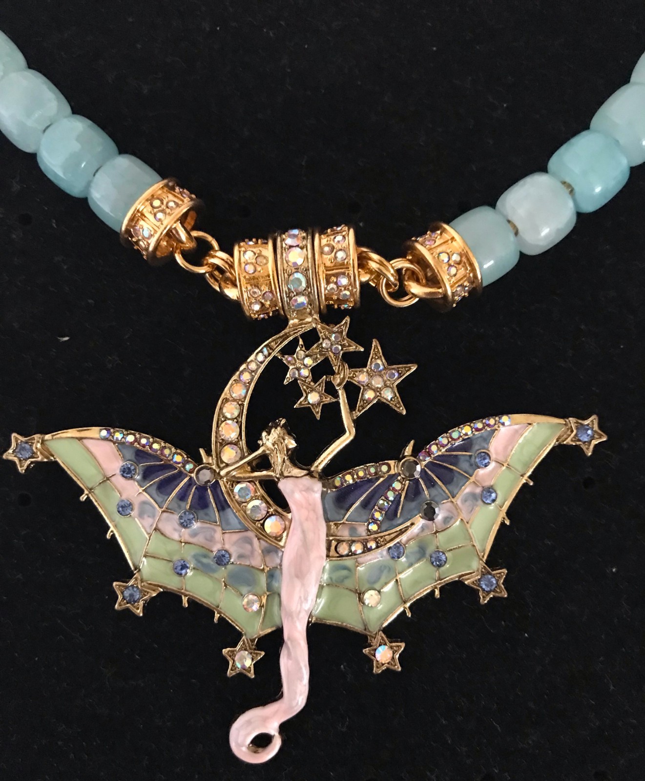Kirks Folly Fairy Goddess Moon & Stars Magnetic Enhancer Necklace