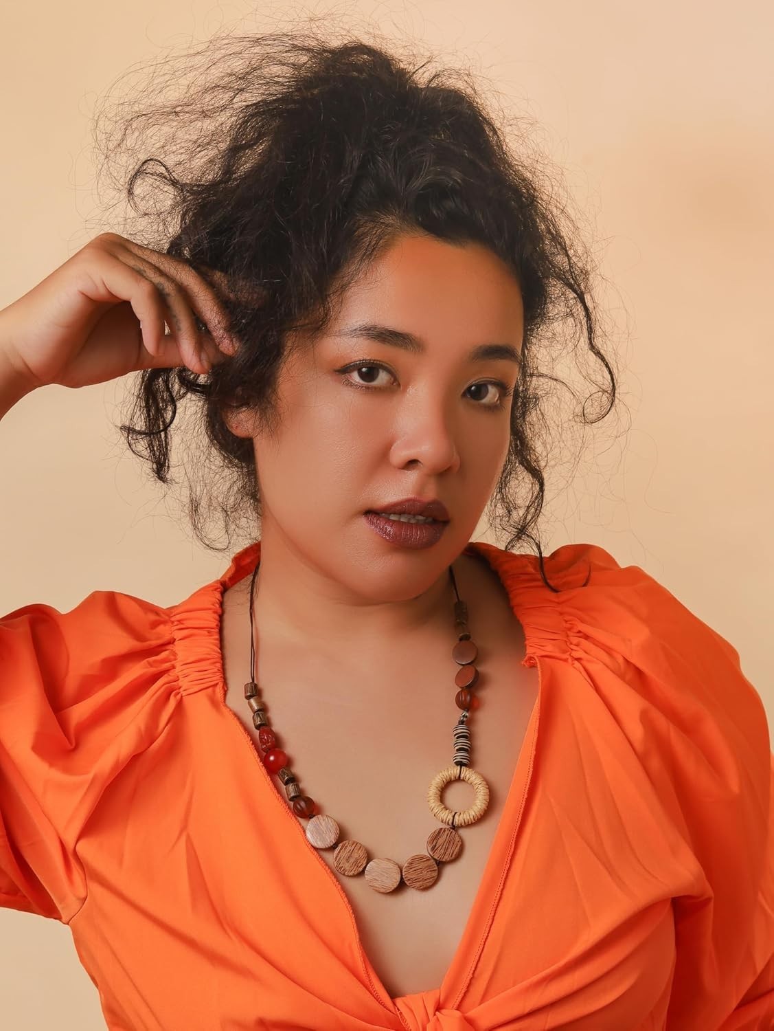 Nature-Inspired Vintage Necklace – Handcrafted Wooden Beads for Unique Style